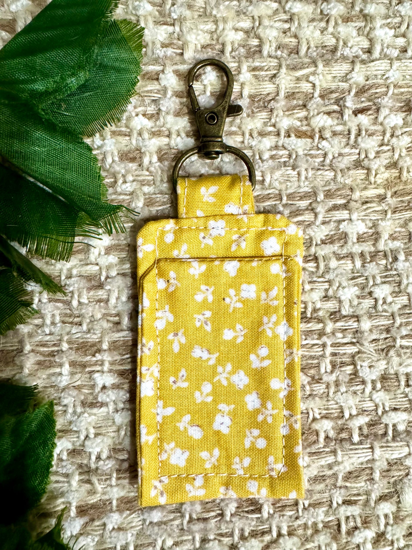Floral Chapstick Holder Keychain