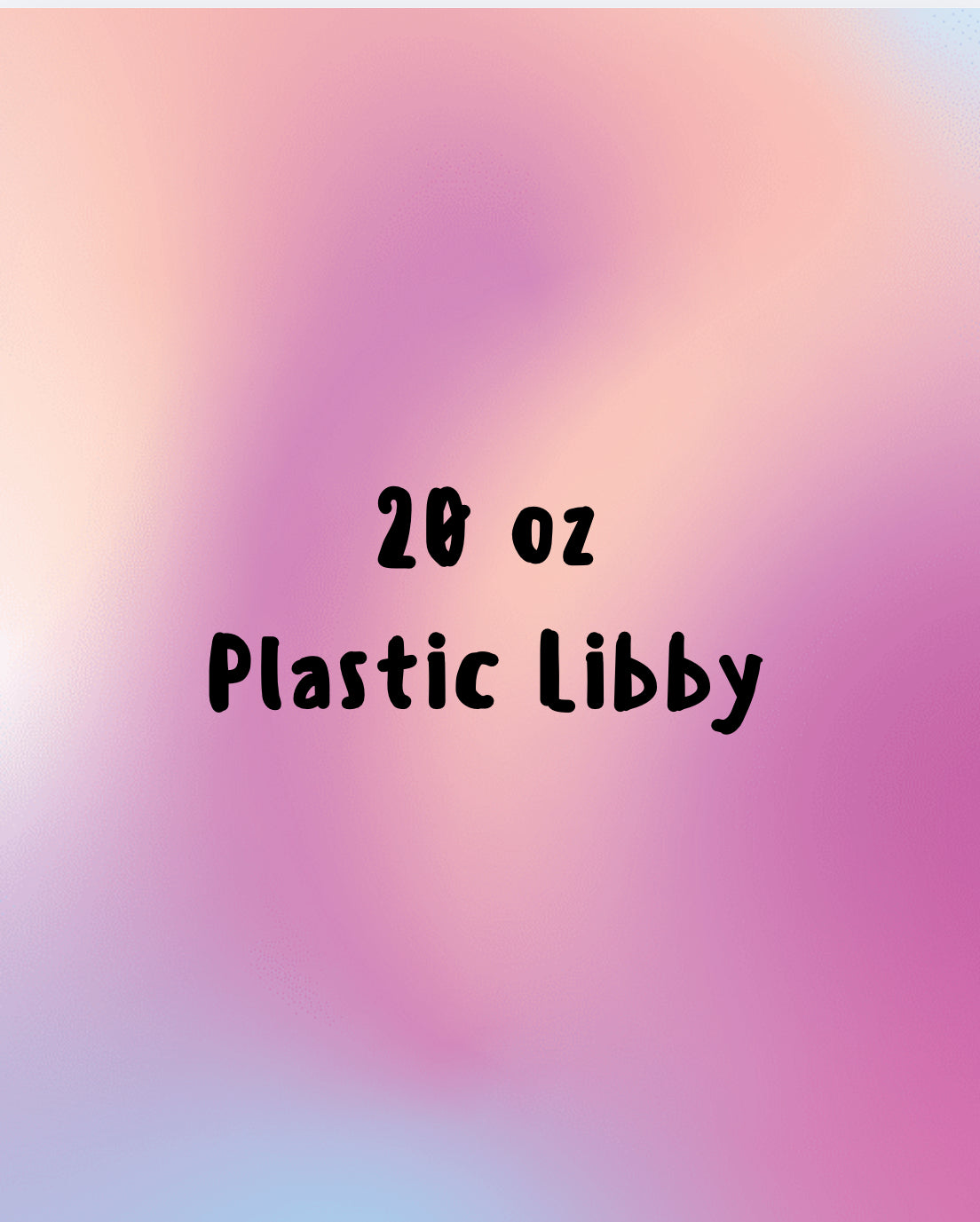 20oz Plastic Libby Snowglobe