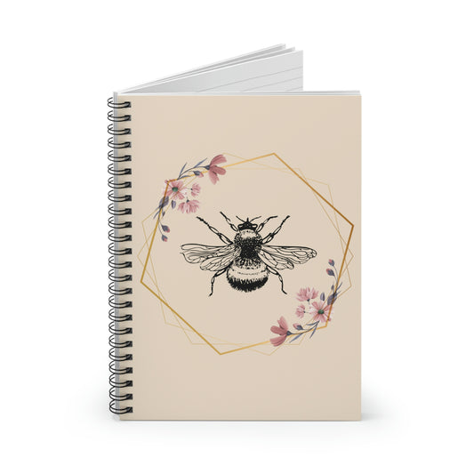Bee Spiral Notebook - Ruled Line