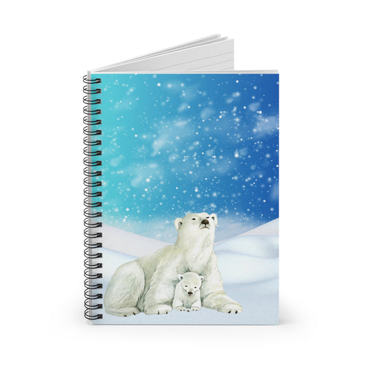 Polar Bear| Spiral Notebook - Ruled Line