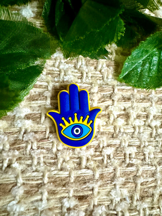 Blue hand.  F