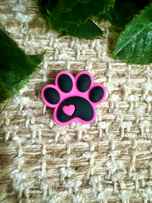 Pink paw print. F