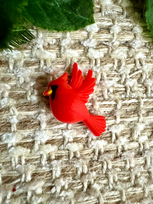 3d flying red bird. Fb