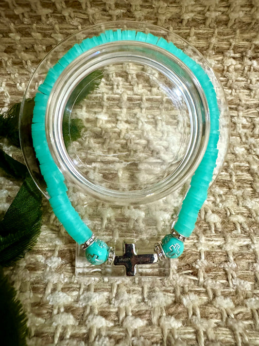 Turquoise cross. B