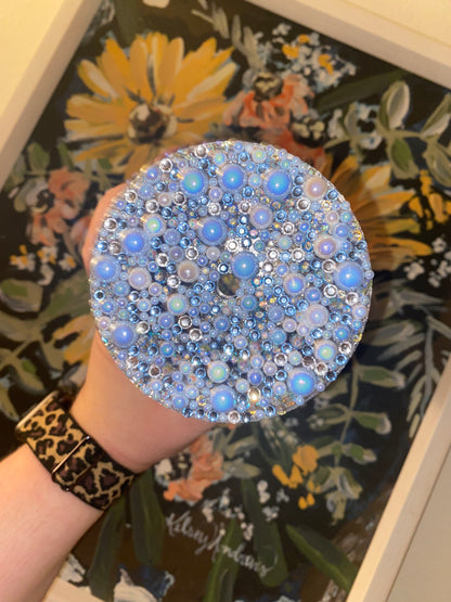 Rhinestone lid